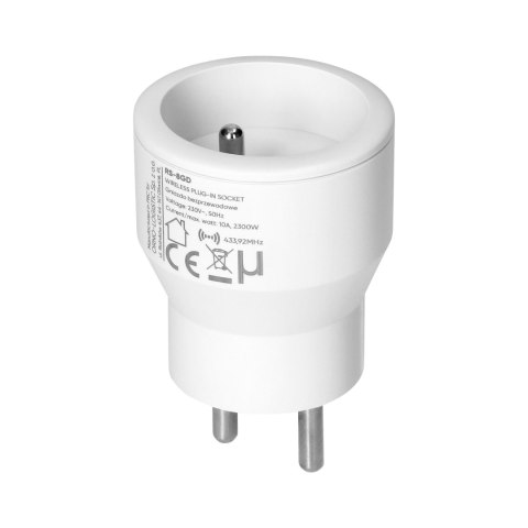 Zestaw bezprzewodowych gniazd MINI, sterowanych pilotem 1+1, 2300W Zestaw bezprzewodowych gniazd MINI, sterowanych pilotem 1+1, 2300W