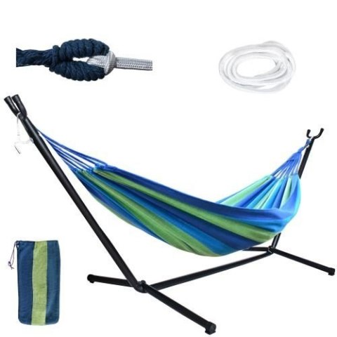 Hamak ogrodowy 200x150cm ze stelażem Hamak ogrodowy 200x150cm ze stelażem