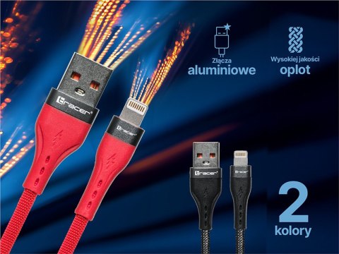 KABEL TRACER USB A - LIGHTNING 1M RD KABEL TRACER USB A - LIGHTNING 1M RD