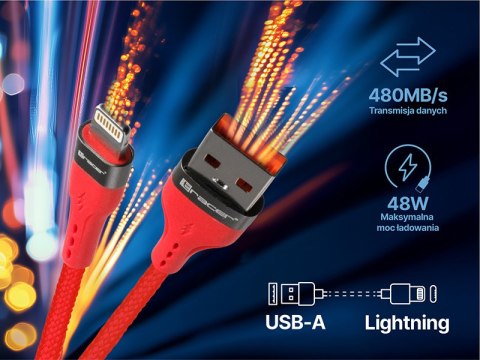 KABEL TRACER USB A - LIGHTNING 1M RD KABEL TRACER USB A - LIGHTNING 1M RD