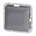 Przycisk dzwonek p/t Pearl, 10A, 250V, WP-6/7P, antracyt