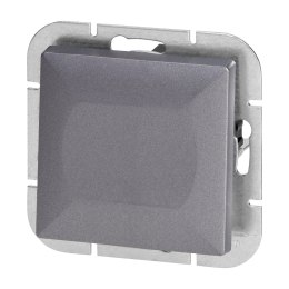 Przycisk dzwonek p/t Pearl, 10A, 250V, WP-6/7P, antracyt