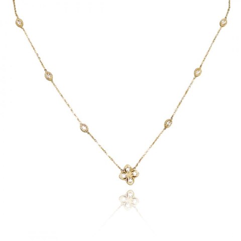 Naszyjnik stal szlachetna pozłacana 14k złotem NST2162