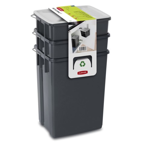 Zestaw koszy do sortowania 2x10L+6L Curver Zestaw koszy do sortowania 2x10L+6L Curver