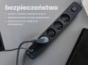 LISTWA ZASILAJĄCA ANTY PRZE PIĘCIOWA TRACER POWER LINE+ MOBILE READY 1.5 M (4 GNIAZDA + 1x USB A+ 1x TY PE C, PD18W)