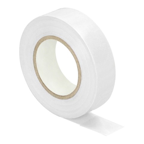 Taśma izolacyjna biała, uniepalniona, szerokość 19mm, grubość 0,13mm, długość 20m Taśma izolacyjna biała, uniepalniona, szerokość 19mm, grubość 0,13mm, długość 20m