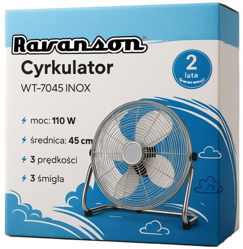 Wentylator podłogowy Ravanson WT-7045 INOX Wentylator podłogowy Ravanson WT-7045 INOX
