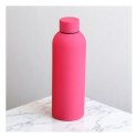 BUTELKA, BIDON TERMICZNY, TERMOS 500ML, STAL NIERDZEWNA, FUKSJA BD46F