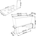 Doniczka z wkładem Rato Case High DRTC600H antracyt