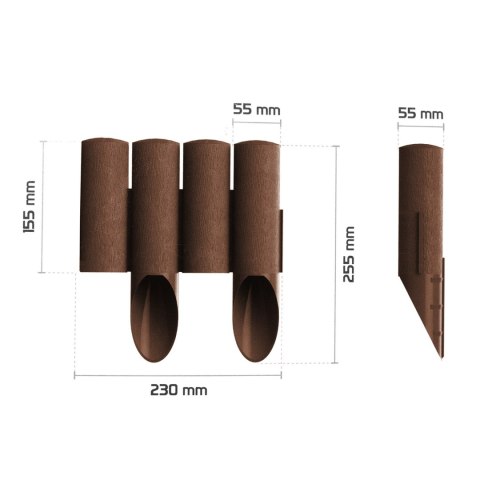 Palisada ogrodowa Cellfast Standard 4 brązowa Palisada ogrodowa Cellfast Standard 4 brązowa