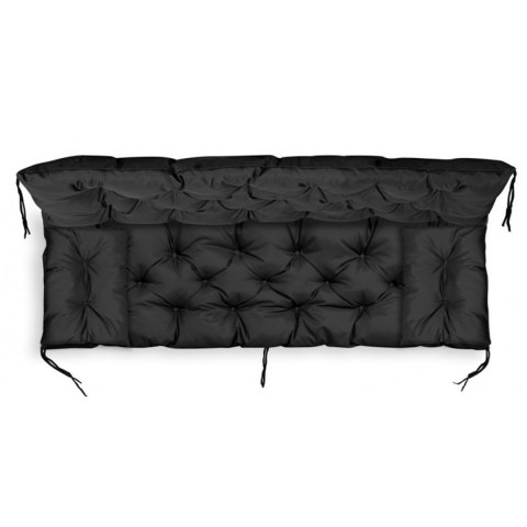 ZESTAW OGRODOWY 180x60x50CM + 2 PODUSZKI 42X42 CM CZARNY ZESTAW OGRODOWY 180x60x50CM + 2 PODUSZKI 42X42 CM CZARNY