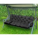 ZESTAW OGRODOWY 180x60x50CM + 2 PODUSZKI 42X42 CM CZARNY