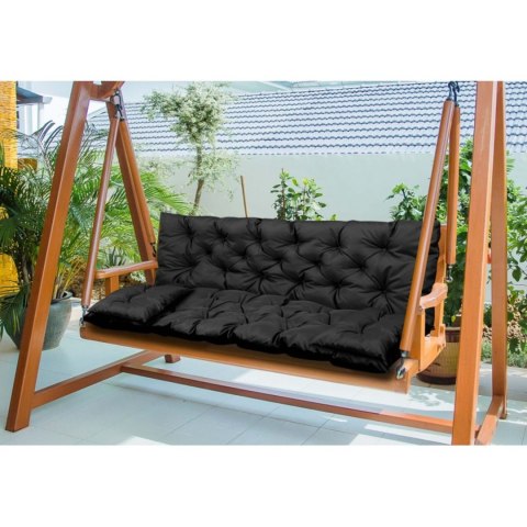 ZESTAW OGRODOWY 180x60x50CM + 2 PODUSZKI 42X42 CM CZARNY ZESTAW OGRODOWY 180x60x50CM + 2 PODUSZKI 42X42 CM CZARNY
