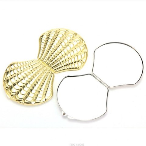 Lusterko kosmetyczne metalowe, otwierane, powiększające do torebki L21