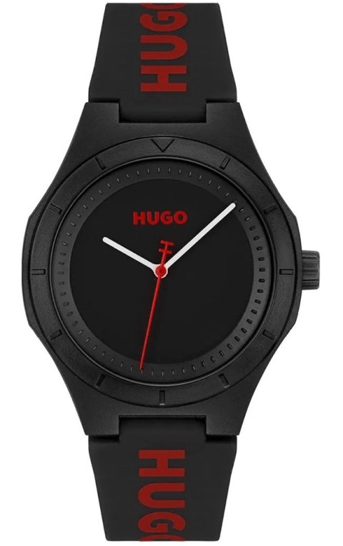 ZEGAREK MĘSKI HUGO LIT FOR HIM BLACK 1530343 + BOX ZEGAREK MĘSKI HUGO LIT FOR HIM BLACK 1530343 + BOX