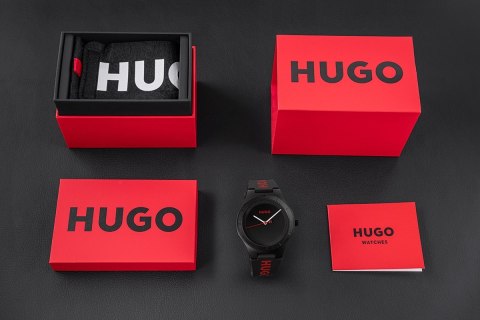 ZEGAREK MĘSKI HUGO LIT FOR HIM BLACK 1530343 + BOX ZEGAREK MĘSKI HUGO LIT FOR HIM BLACK 1530343 + BOX