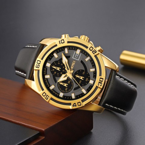 ZEGAREK MĘSKI SKMEI 9156GDBK + BOX ZEGAREK MĘSKI SKMEI 9156GDBK + BOX