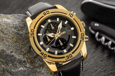 ZEGAREK MĘSKI SKMEI 9156GDBK + BOX ZEGAREK MĘSKI SKMEI 9156GDBK + BOX
