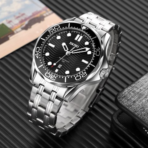 ZEGAREK MĘSKI SKMEI 9276SISIBK + BOX ZEGAREK MĘSKI SKMEI 9276SISIBK + BOX