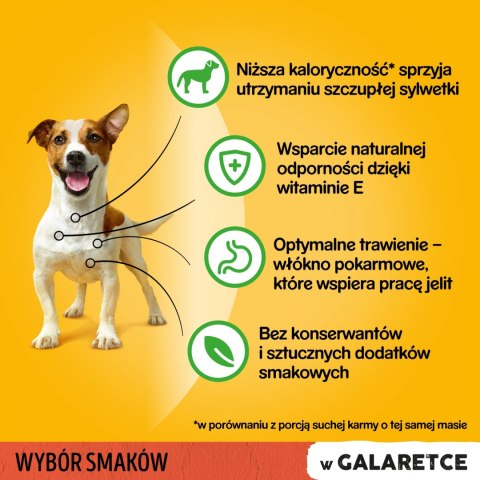 Pedigree Mokra Karma Dla Dorosłych Psów W Galaretce (Z Wołowiną, Z Drobiem) 4x100g Pedigree Mokra Karma Dla Dorosłych Psów W Galaretce (Z Wołowiną, Z Drobiem) 4x100g
