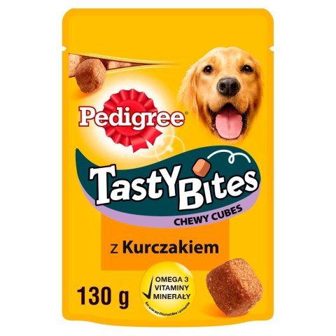 Pedigree Tasty Bites Chewy Cubes Przysmak Dla Psów Z Kurczakiem I Kaczką 130g Pedigree Tasty Bites Chewy Cubes Przysmak Dla Psów Z Kurczakiem I Kaczką 130g
