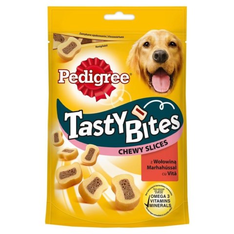 Pedigree Tasty Bites Chewy Slice Przysmak Dla Dorosłych Psów Z Wołowiną 155g Pedigree Tasty Bites Chewy Slice Przysmak Dla Dorosłych Psów Z Wołowiną 155g