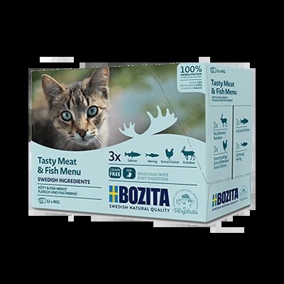 BOZITA Multibox Mięsne I Rybne Kawałki W Sosie 12x85g BOZITA Multibox Mięsne I Rybne Kawałki W Sosie 12x85g
