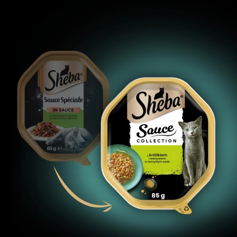 Sheba Sauce Speciale Z Królikiem, Kaczką I Warzywami 85g Sheba Sauce Speciale Z Królikiem, Kaczką I Warzywami 85g