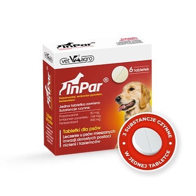 Vet-Agro InPar Tabletki Odrobaczające Dla Psa 6szt Vet-Agro InPar Tabletki Odrobaczające Dla Psa 6szt