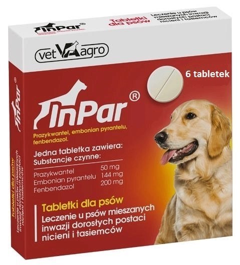 Vet-Agro InPar Tabletki Odrobaczające Dla Psa 6szt Vet-Agro InPar Tabletki Odrobaczające Dla Psa 6szt