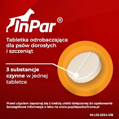 Vet-Agro InPar Tabletki Odrobaczające Dla Psa 6szt Vet-Agro InPar Tabletki Odrobaczające Dla Psa 6szt