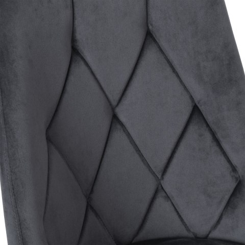 KRZESŁO LINCOLN VELVET TAPICEROWANE GRAFITOWY AKSAMIT