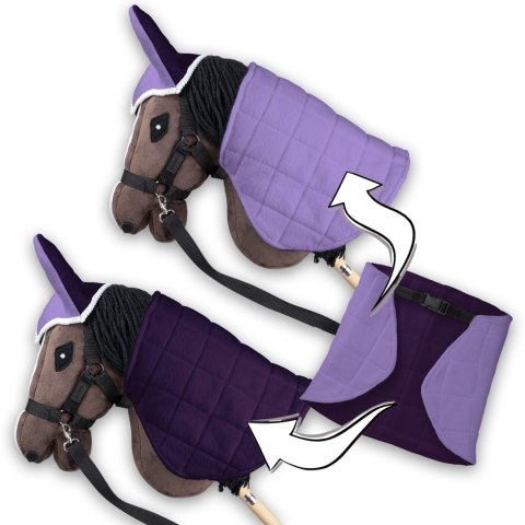 DERKA DWUSTRONNA I NAUSZNIKI SKIPPI DLA HOBBY HORSE - FIOLET DERKA DWUSTRONNA I NAUSZNIKI SKIPPI DLA HOBBY HORSE - FIOLET