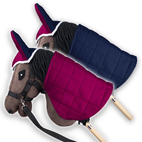 DERKA DWUSTRONNA I NAUSZNIKI SKIPPI DLA HOBBY HORSE - FUKSJA I GRANAT DERKA DWUSTRONNA I NAUSZNIKI SKIPPI DLA HOBBY HORSE - FUKSJA I GRANAT