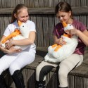 GRZEJĄĆA PLUSZOWA GĘŚ PIPA - MASKOTKA PRZYTULANKA PODUSZKA TERMOFOR 90 ĆM