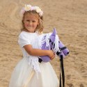 HOBBY HORSE SKIPPI A5 - KOŃ NA KIJU - LAWENDOWY FIOLETOWY - KANTAR I WODZE