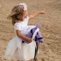 HOBBY HORSE SKIPPI A5 - KOŃ NA KIJU - LAWENDOWY FIOLETOWY - KANTAR I WODZE