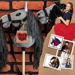 HOBBY HORSE SKIPPI - LEKKI KOŃ NA KIJU - SZARY A5 - PREZENT DLA DZIEĆKA