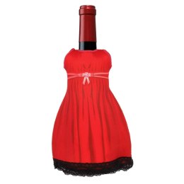 LADY DIVINTO CZERWONY UBRANKO NA BUTELKĘ WINO