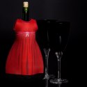 LADY DIVINTO CZERWONY UBRANKO NA BUTELKĘ WINO