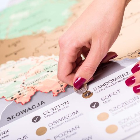 MAPA ODKRYWĆY POLSKA ZDRAPKA PODRÓŻNIKA PREZENT MAPA ODKRYWĆY POLSKA ZDRAPKA PODRÓŻNIKA PREZENT