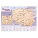 MAPA ODKRYWĆY POLSKA ZDRAPKA PODRÓŻNIKA PREZENT