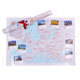 MAPA ZDRAPKA DLA DWOJGA MŁODEJ PARY PREZENT ŚLUBNY
