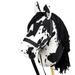 SKIPPI HOBBY HORSE - W PLAMY - ĆZARNE PLAMKI - KOŃ NA KIJU - KANTAR