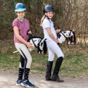 SKIPPI HOBBY HORSE - W PLAMY - ĆZARNE PLAMKI - KOŃ NA KIJU - KANTAR