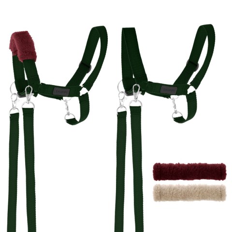 SKIPPI KANTAR DLA HOBBY HORSE - WODZE, 2 WYMIENNE FUTERKA - ĆIEMNY ZIELONY SKIPPI KANTAR DLA HOBBY HORSE - WODZE, 2 WYMIENNE FUTERKA - ĆIEMNY ZIELONY