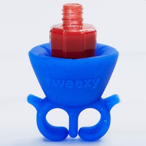 TWEEXY NIEBIESKI PIERŚĆIONEK NA LAKIER PAZNOKĆI