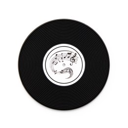 WINYLOWE PODKŁADKI - MUZYKA POD KUBEK ZESTAW 4 SZT
