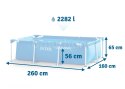 BASEN OGRODOWY STELAŻOWY 260 X 160 X 65 ĆM ZESTAW 2W1 INTEX 28271
