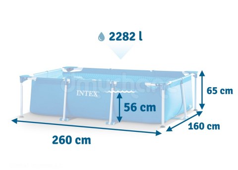 BASEN OGRODOWY STELAŻOWY 260 X 160 X 65 ĆM ZESTAW 2W1 INTEX 28271 BASEN OGRODOWY STELAŻOWY 260 X 160 X 65 ĆM ZESTAW 2W1 INTEX 28271